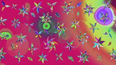 Renkli Yaz Temalı eskiz kalıbı. Güzel eskiz şekli. Yazdır. Güzel kumaş deseni. Düz Çiçek Elementleri Tasarımı. Raster çiçekli arka plan.