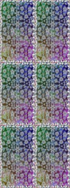 Düz Çiçek Elementleri Tasarımı. Gri renkli çiçekler. Renkli Bahar Temalı Kusursuz Arkaplan. Raster illüstrasyonunda kusursuz çiçek deseni.