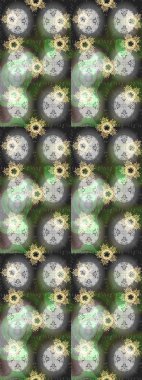 Tarafsız, gri ve yeşil renklerde geleneksel halk çiçekleri. Tekstil tasarımı için. Çiçeksiz desenli nakış işlemeli gelincikler ve vadi zambaklarıyla.