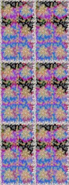 Barok tarzında altın çiçekli süs. Tarafsız renklerde altın element. Damask arkaplanı. Altın çiçekli, pürüzsüz desen.