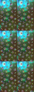 Raster Moda kumaş deseni. Çizgi çizimi kalıbı. Şirin çiçekler..