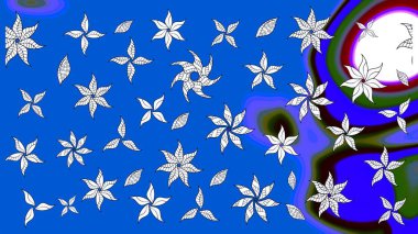 Raster deseni. Çiçekli çiçek deseni, suluboya. Süslü kumaş deseni.