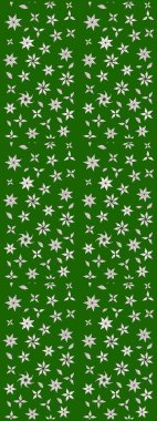 Yeşil ve nötr renklerde çiçekler. Küçük çiçekte sevimli çiçek deseni var..