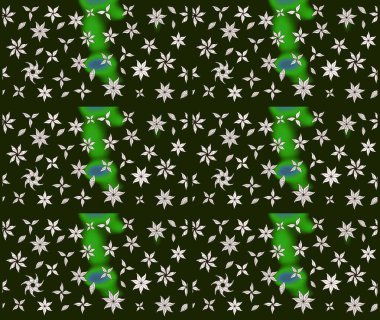 Tekstil için suluboya eskiz deseni. Şirin çiçekli, desenli, gri renkli bir eskiz deseni. El çizimi çiçek çizimi deseni (fayans)).