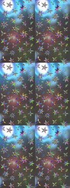 Çiçek deseni. Raster güzel kumaş deseni çiziyor. Renkli Bahar Teması eskiz kalıbı. Düz Çiçek Elementleri Tasarımı.