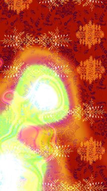 Raster illüstrasyonu. Renkli arka planda güzel kar taneleri. Raster kar taneleri deseni.