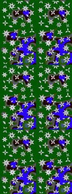 Yeşil ve mavi renklerde. Anti-stres için soyut örnek sayfası. Raster illüstrasyonu.