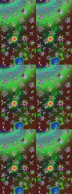 Suluboya, elle çizilmiş. Eskiz arkaplan modeli. Raster hisseleri. Çiçekler yeşil ve kahverengi.