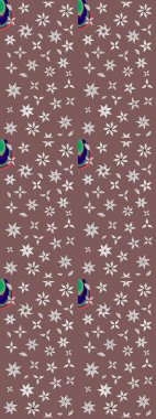 Raster illustration. Sketch floral pattern with flowers, watercolor. Colour Spring Theme sketch pattern Background. Flowers on brown and neutral colors. Flat Flower Elements Design.