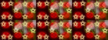 Hoş bir çiçek geçmişi var. Küçük çiçekteki kusursuz desen. Güzel kumaş deseni. Raster illüstrasyonu.