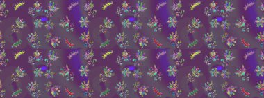 Mor, gri ve mor kar tanelerinden izole edilmiş. Güzel bir kış süsü. Kar taneleri koleksiyonu. Raster illüstrasyonu.