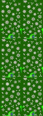 Güzel kumaş deseni. Raster suluboya deseni, narin çiçekler, yeşil çiçekler, tebrik kartı şablonu..