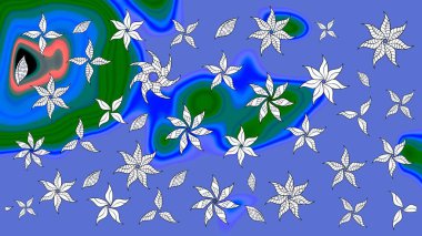 Raster Güzel kumaş deseni. Raster suluboya deseni, narin çiçekler, mavi çiçekler, tebrik kartı şablonu..