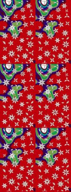 Çiçek ve yapraklı çiçek deseni. Raster illüstrasyonu. Küçük çiçekli şirin desen.