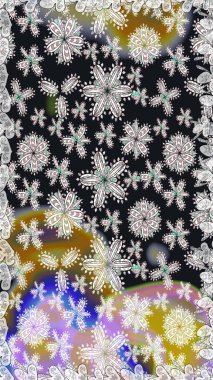 Sevimli küçük çiçek desenle. Raster resim. Çiçek desenli çiçek ve yaprakları ile.