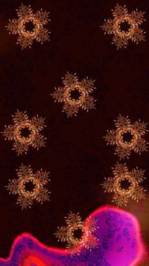 Modern tasarım posteri, kapak resmi, siyah, kahverengi ve kırmızı renkli kart tasarımı. Kar taneleri tasarımı. Retro stil dokusu, şablon kış elementleri. Moda olmuş kar taneleri ve elementler Memphis kartları.