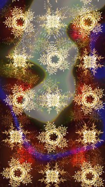 Kış kar tanesi. Kar Tanesi Raster illüstrasyonu. Kar Tanesi Simgesi. Kahverengi, gri ve bej renklerde izole edilmiş..