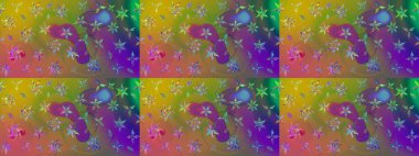 Şatafatlı bahar bahçesi dokusu. Flower eskiz arka planı. Çiçek deseni. Raster illüstrasyonu.