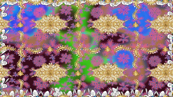 Kahverengi çiçekli eskiz deseni, suluboya çiçek deseni, sevimli çiçek, duvar kağıdı, kart veya kumaş için fayanslı. Raster - stok.