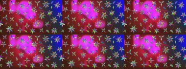 Renkli Yaz Temalı eskiz kalıbı. Düz Çiçek Elementleri Tasarımı. Güzel kumaş deseni. Raster illüstrasyonunda çiçek deseni çizimi.