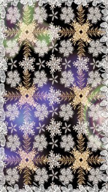 Gri ve nötr renklerde etnik çiçeklerle kusursuz bir desen. Raster Çiçek İllüstrasyon Şirin Tekstil.