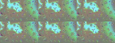 Eskiz arkaplan modeli. Gri ve yeşil yapraklı yabani çiçekler. Suluboya, elle çizilmiş. Raster illüstrasyonu.