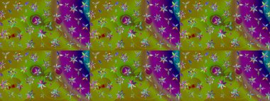 Yeşil ve kahverengi renkte zarif çiçekli suluboya. Renkli Bahar Teması eskiz kalıbı. Düz Çiçek Elementleri Tasarımı. Raster illüstrasyonu.