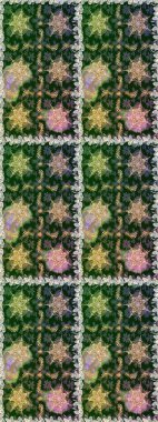 Çiçek deseni. Duvar kâğıdı barok, İspanyol kumaşı. Şık bir grafik desen. Kusursuz raster arka plan. Kahverengi ve bej renklerdeki altın elementler.