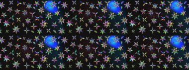 Raster illüstrasyonu. Çiçek çelengi. Güzel, parlak, pürüzsüz kumaş, tuval. Desen, çizim, çiçek sınırı. Kıvırcık, parlak örgü. Klasik eski arkaplan.