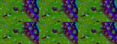 Raster Moda kumaş deseni. Şirin çiçekler. Çizgi çizimi deseni.