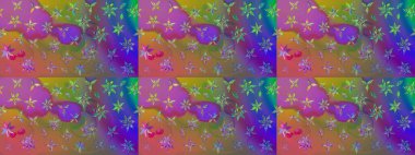 Çiçek deseni. Raster illüstrasyonu. Şatafatlı bahar bahçesi dokusu. Çiçek çizimi arkaplanı.