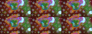 Küçük çiçekteki sevimli çiçek deseni. Renkli çiçekler.