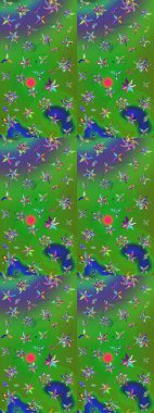 Raster illüstrasyonu. Küçük çiçekteki sevimli çiçek deseni. Renkli çiçekler.