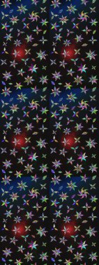 El yapımı çiçek ve bitki koleksiyonu. Eskiz tarzı renklerde. Şirin karalamalı çiçek desenli çizim. Raster illüstrasyonu. Raster illüstrasyonu.