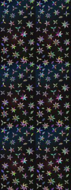 Varicologray ve Blue Raster çizim çizimi. Bir sürü gri ve mavi soyut çiçekli tropik eskiz deseni. Küçük çiçekte sevimli çiçek deseni var..