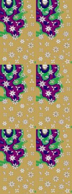 Sarı ve nötr renklerde çiçekler. Raster illüstrasyonunda çiçek deseni çizimi.