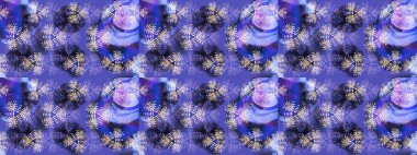 Yeni yıl kar tanesi. Güzel soyut kar tanesi raster tasarımı. Düz kar karalama ikonları, kar taneleri mor, mavi ve nötr renklerde siluet Noel afişi, kartlar.