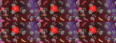 Renkli elementlerle Raster ilginç desen.