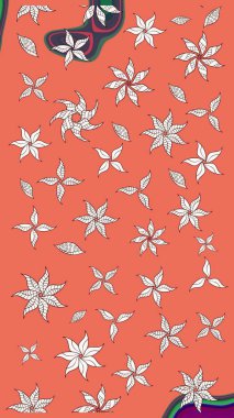 El çizimi Raster çizimi. Çizim çiçek deseni duvar kağıdı, web sitesi arka planı, ambalaj kağıdı, davetiye, broşür, afiş veya web sitesi için kullanılabilir. Karalama elementleri.