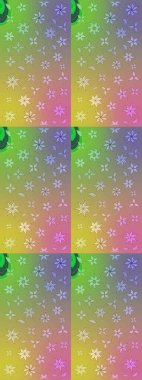 Raster Illustrasyon 'daki Çiçek Deseni' nin son moda çizimi. Renkli Yaz Temalı eskiz kalıbı. Düz Çiçek Elementleri Tasarımı. Tarafsız renklerde çiçekler.