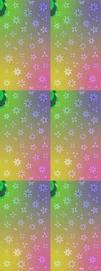 Raster Illustrasyon 'daki Çiçek Deseni' nin son moda çizimi. Renkli Yaz Temalı eskiz kalıbı. Düz Çiçek Elementleri Tasarımı. Tarafsız renklerde çiçekler.