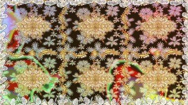 Kahverengi renklerde, altın elementli, pürüzsüz bir desen. Şam tasarım için kusursuz desen.