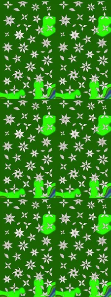 Çiçek deseni. Renkli Bahar Teması eskiz kalıbı. Düz Çiçek Elementleri Tasarımı. Raster çizimi. Güzel kumaş deseni..