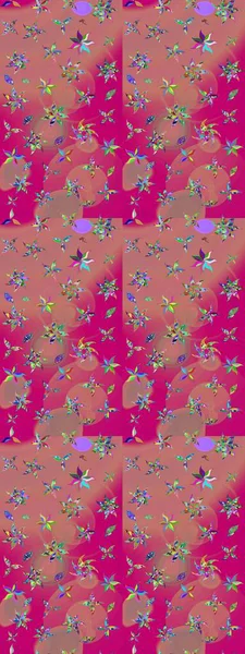 Raster Moda kumaş deseni. Şirin çiçekler. Çizgi çizimi deseni.