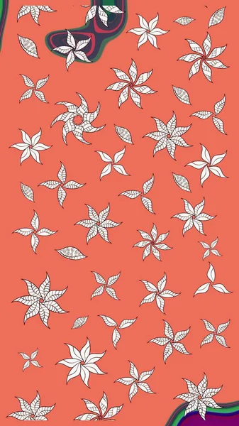 El çizimi Raster çizimi. Çizim çiçek deseni duvar kağıdı, web sitesi arka planı, ambalaj kağıdı, davetiye, broşür, afiş veya web sitesi için kullanılabilir. Karalama elementleri.