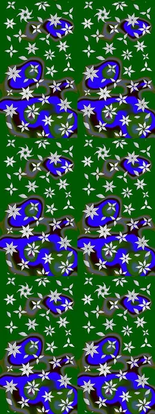 Çiçekler suluboya eskiz deseni. Raster Stili kumaş deseni.