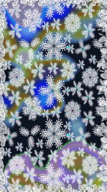 Raster illüstrasyonu. Kusursuz bir arka plan modeli. Suluboya, elle çizilmiş. Gri yapraklı yabani çiçekler.