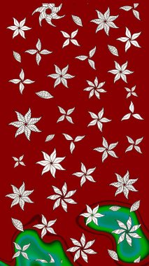 Süslü kumaş deseni. Raster illüstrasyonundaki çiçek desenli çizim. Düz Çiçek Elementleri Tasarımı. Renkli Bahar Teması çizim şablonu.