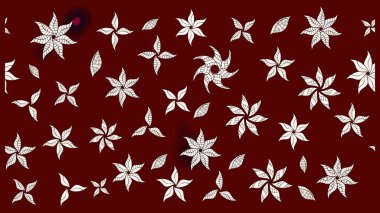 Kırmızı renkte çiçekler. Elle boyanmış suluboya resim çizimi çiçekler ve bitkiler.