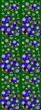 Çiçekler suluboya eskiz deseni. Raster Stili kumaş deseni.